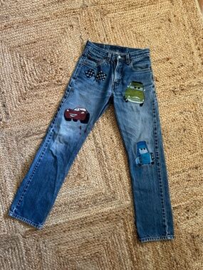 VINTAGE Levis Hand Painted Cars Pixar